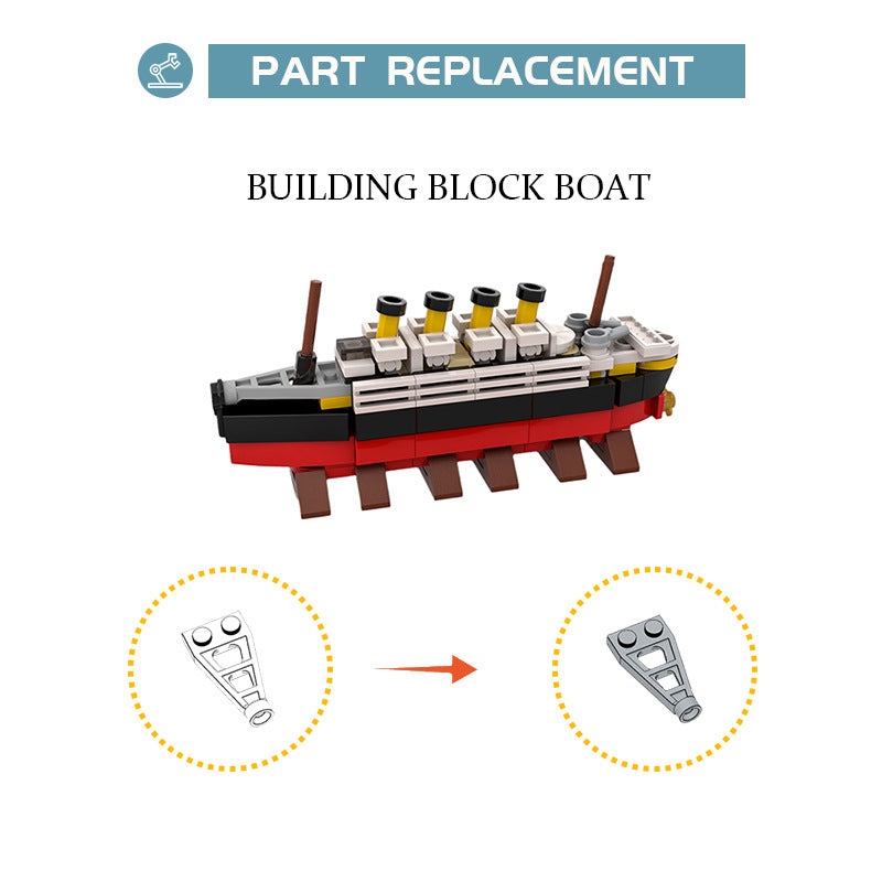 moc-90208 the micro titanic building set - 152 pcs - 1