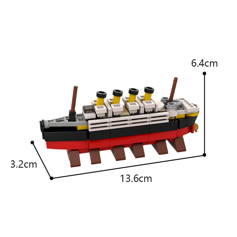 moc-90208 the micro titanic building set - 152 pcs - 2