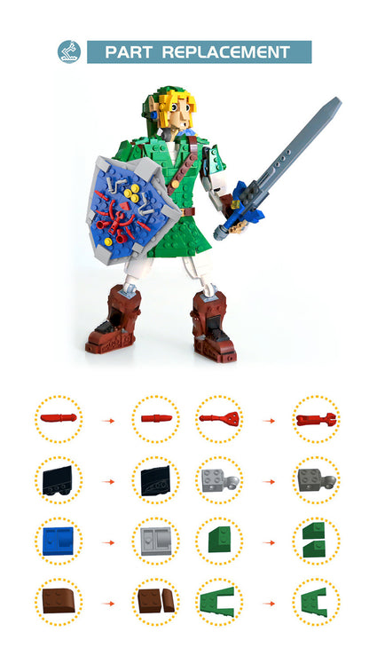 moc 90299 hero of time  the legend of zelda - 552 pcs - 7