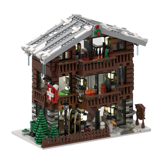 MOC-91029 Winter Village Swiss Restaurant and Hotel - 2231 pcs - 1