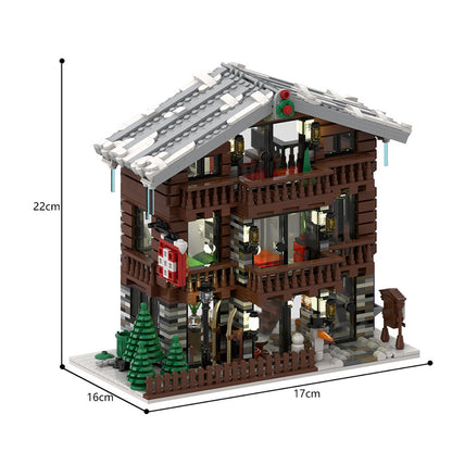 MOC-91029 Winter Village Swiss Restaurant and Hotel - 2231 pcs - 4