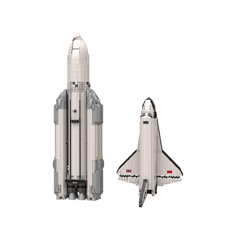 moc-91433 space rocket - 1:110 model of the buran rocket - 3844 pcs - 5