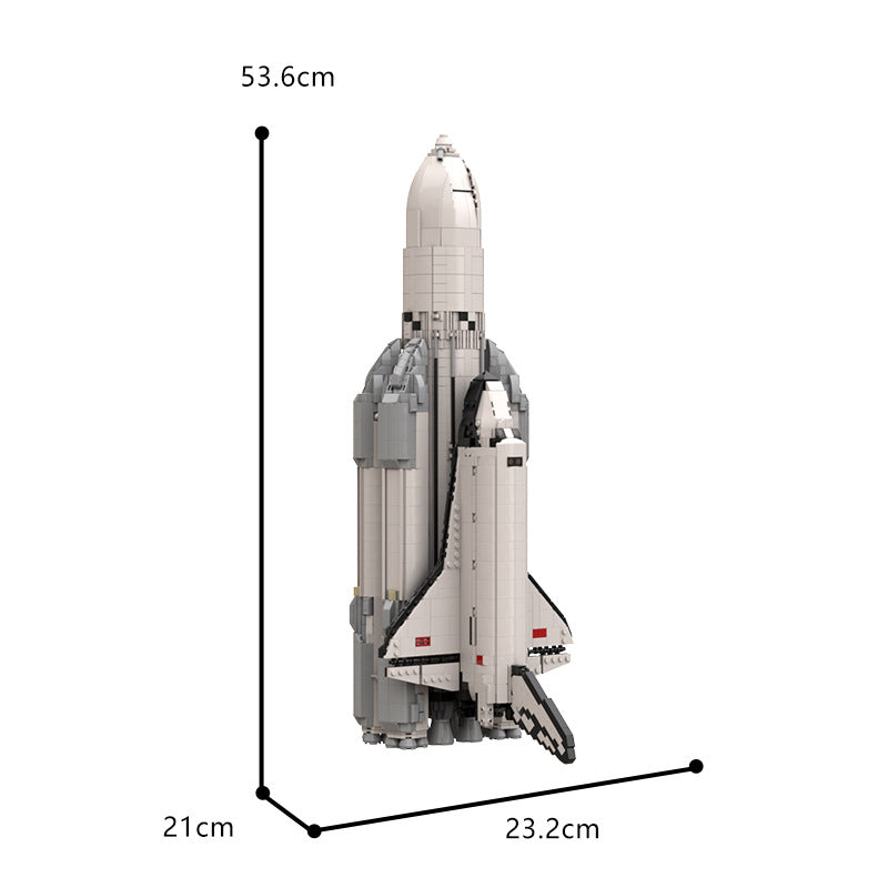 moc-91433 space rocket - 1:110 model of the buran rocket - 3844 pcs - 6