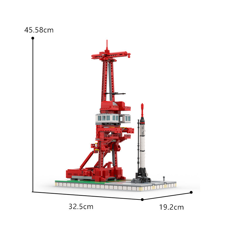 moc-97680 launch complex 5 w/ mercury-redstone - 1:110 scale - 9