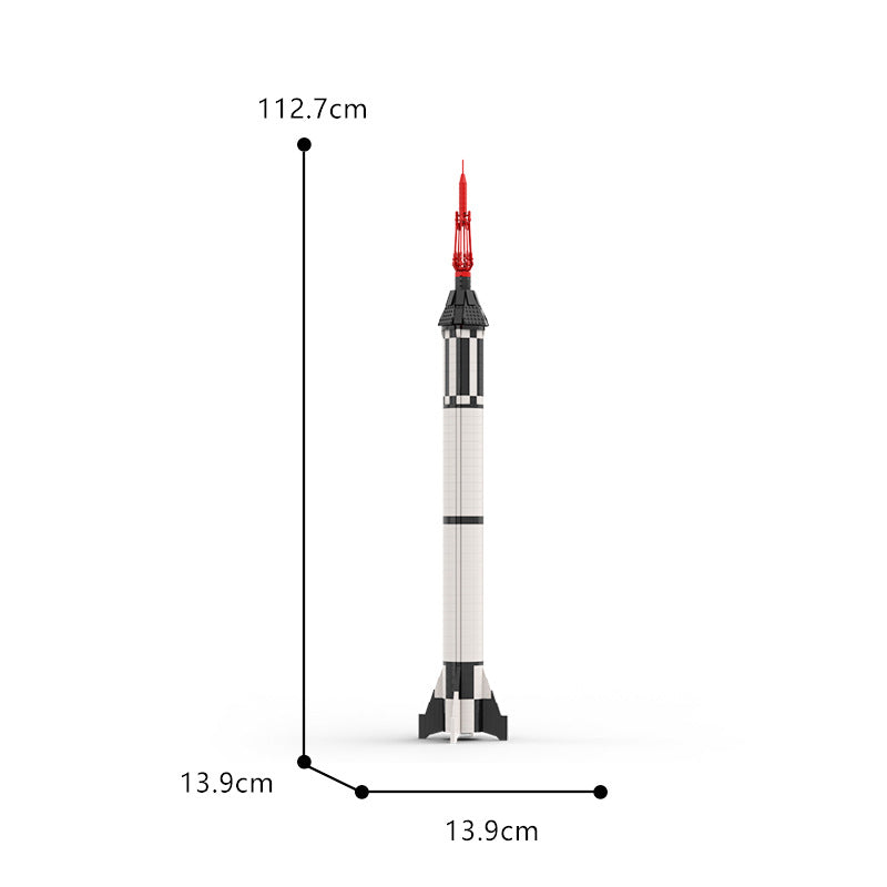 moc - aviation series mercury redstone launch vehicle - 1029 pcs - 9