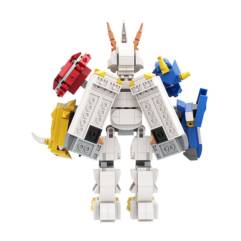 moc digimon omegamon building blocks toy - 2