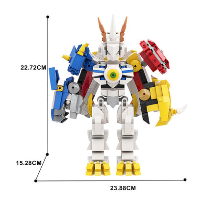 moc digimon omegamon building blocks toy - 4