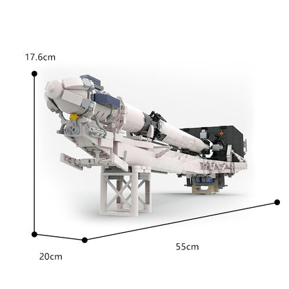 moc - falcon 9 with launch tower 1:110 scale -  space rocket launcher - 7