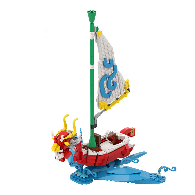 moc game the legend of zelda - the wind waker ship - 535 pcs - 1