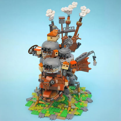 moc - howl's moving castle - hayao miyazaki movie models - 1249 pcs - 2