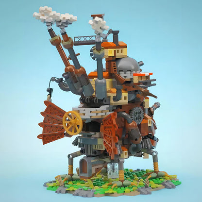 moc - howl's moving castle - hayao miyazaki movie models - 1249 pcs - 4