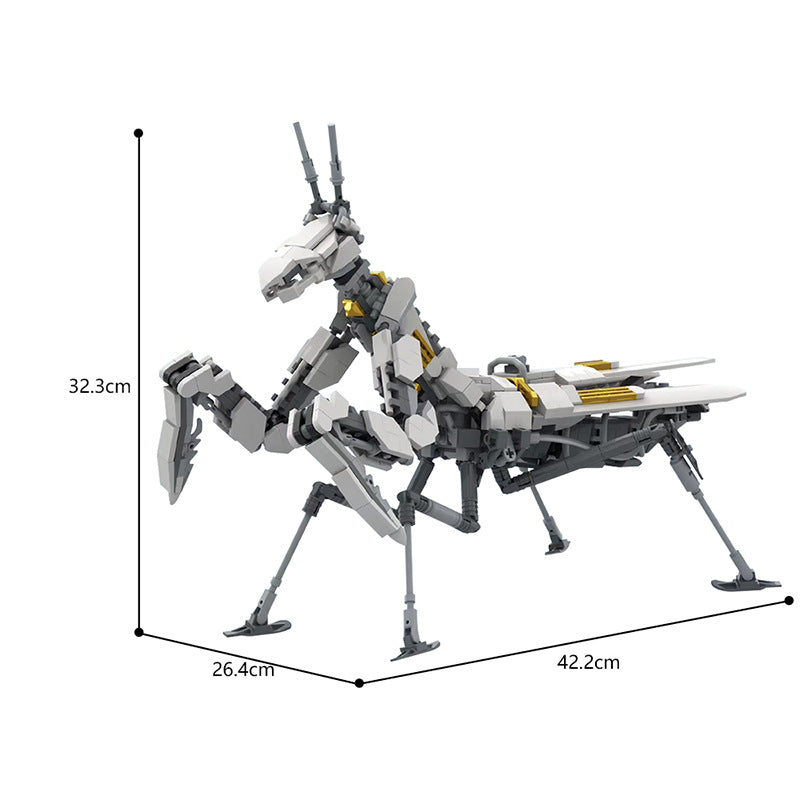 moc-mechanical mantis - animal blocks set   517 pcs - 4