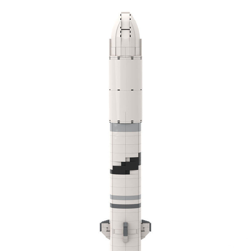 moc - new glenn rocket 1:110 saturn v - space series - 1575 pcs - 5