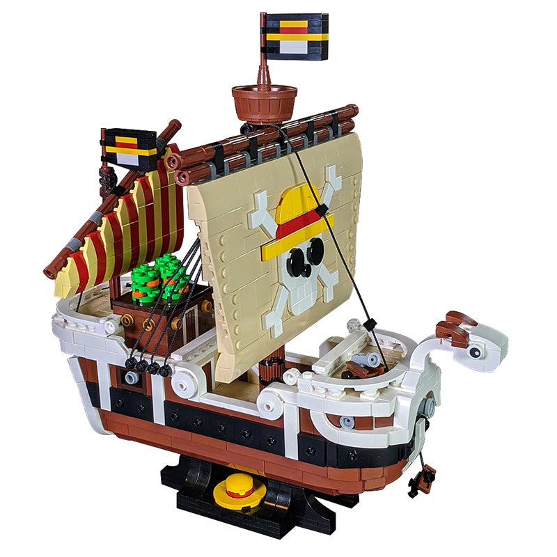 moc one piece - going merry ship model - 1952 pcs - 1