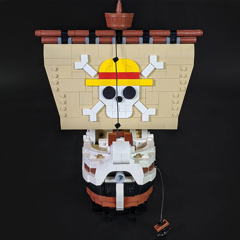 moc one piece - going merry ship model - 1952 pcs - 1