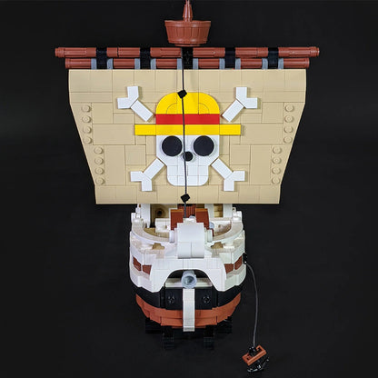 moc one piece - going merry ship model - 1952 pcs - 1