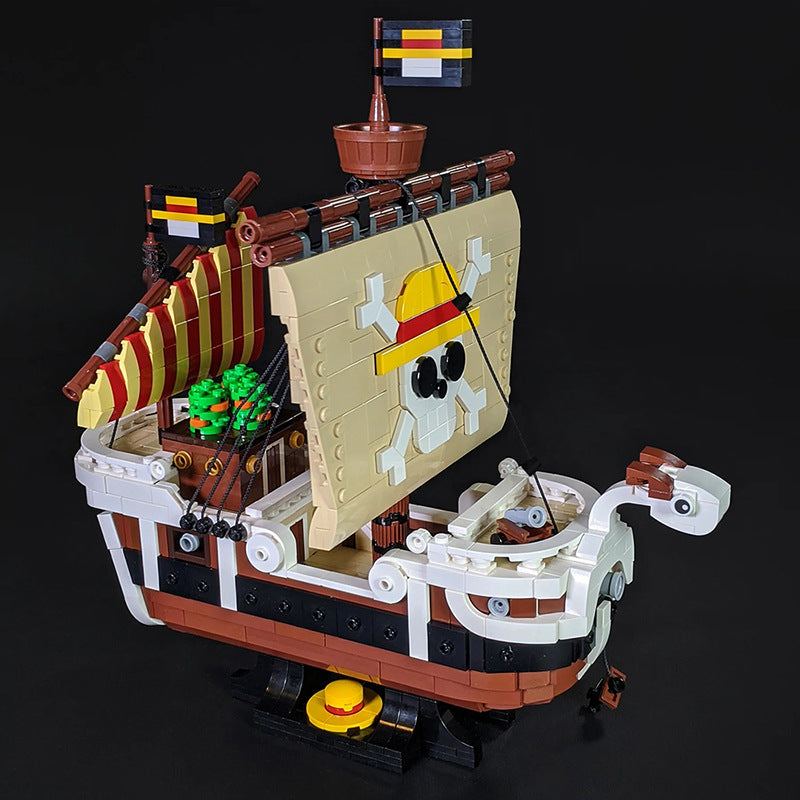 moc one piece - going merry ship model - 1952 pcs - 1