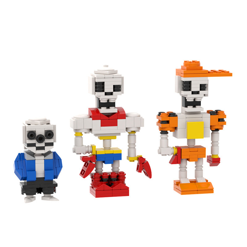 moc undertale game series sans and papyrus skeleton brothers - 326 pcs - 1