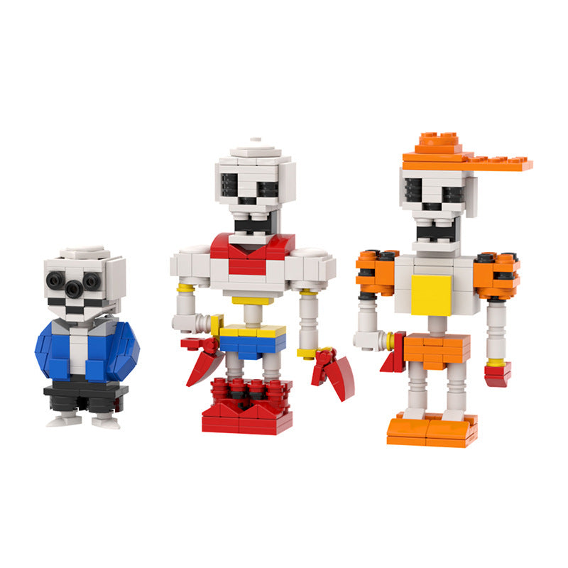 moc undertale game series sans and papyrus skeleton brothers - 326 pcs - 2