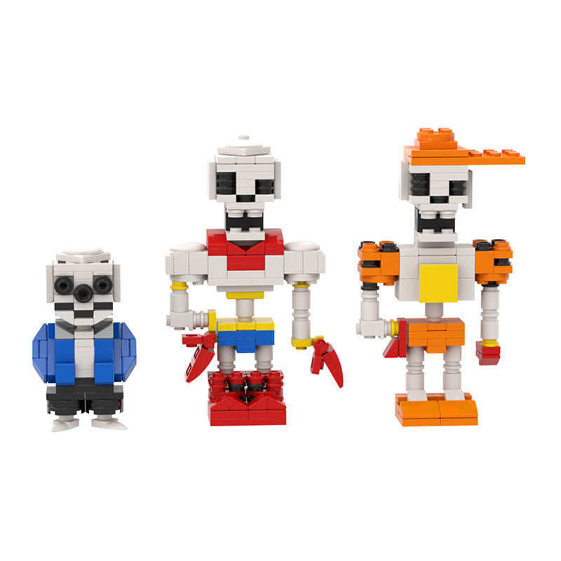 moc undertale game series sans and papyrus skeleton brothers - 326 pcs - 3