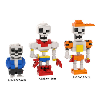 moc undertale game series sans and papyrus skeleton brothers - 326 pcs - 3