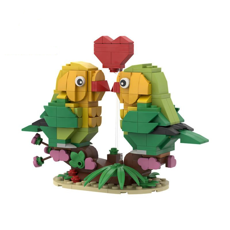 moc valentine's day gift - love bird compatible with lego - 278 pcs - 1