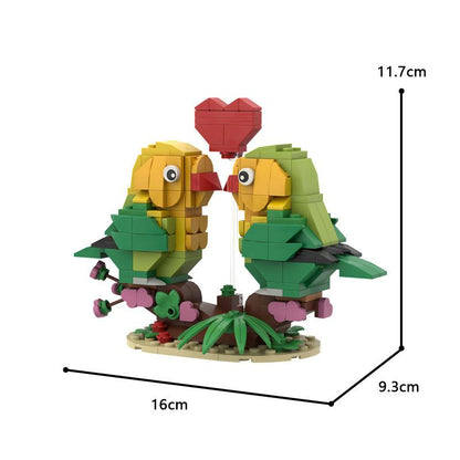 moc valentine's day gift - love bird compatible with lego - 278 pcs - 4