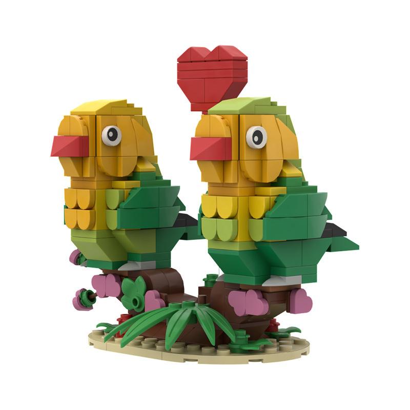 moc valentine's day gift - love bird compatible with lego - 278 pcs - 5