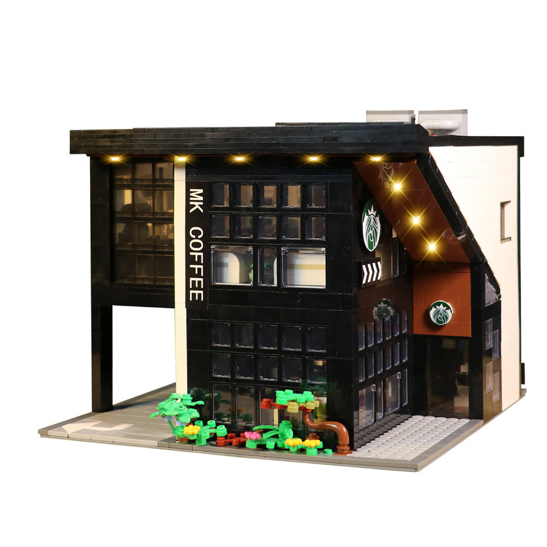 modern coffee shop building set - 2728 pcs | mouldking 16036 - 5