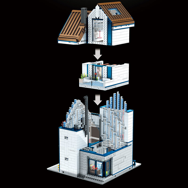 modern library building set - 2788 pcs | mouldking 16022 - 3