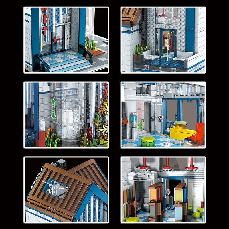 modern library building set - 2788 pcs | mouldking 16022 - 4