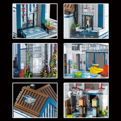 modern library building set - 2788 pcs | mouldking 16022 - 4