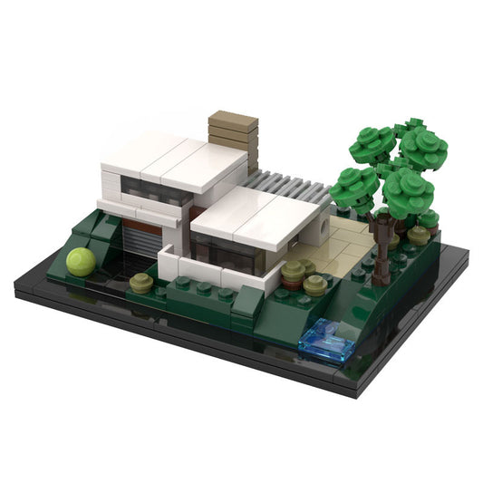 modern villa archidoodle building set | moc-25360 - 1