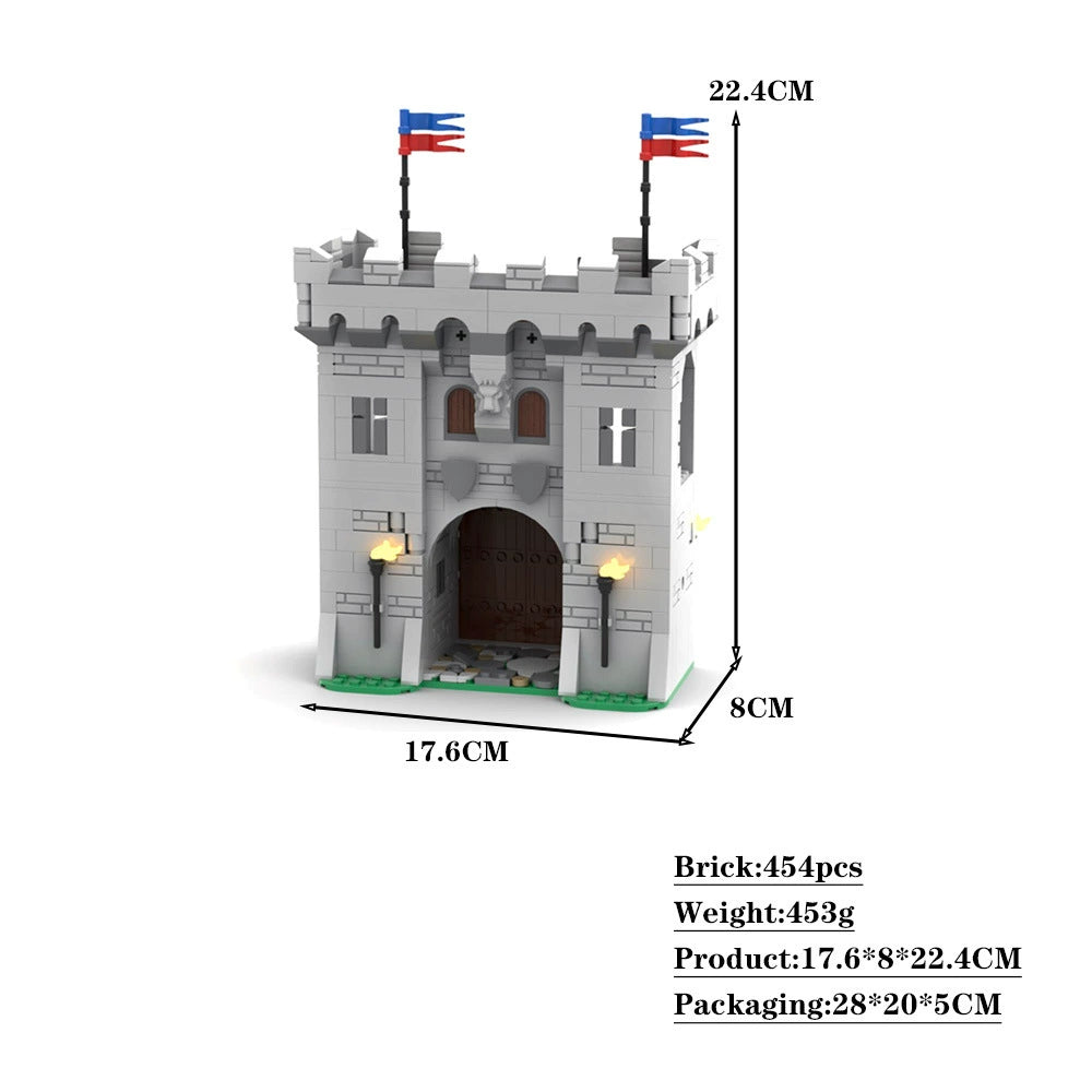 modular castle gatehouse building set | moc-77977 - 3