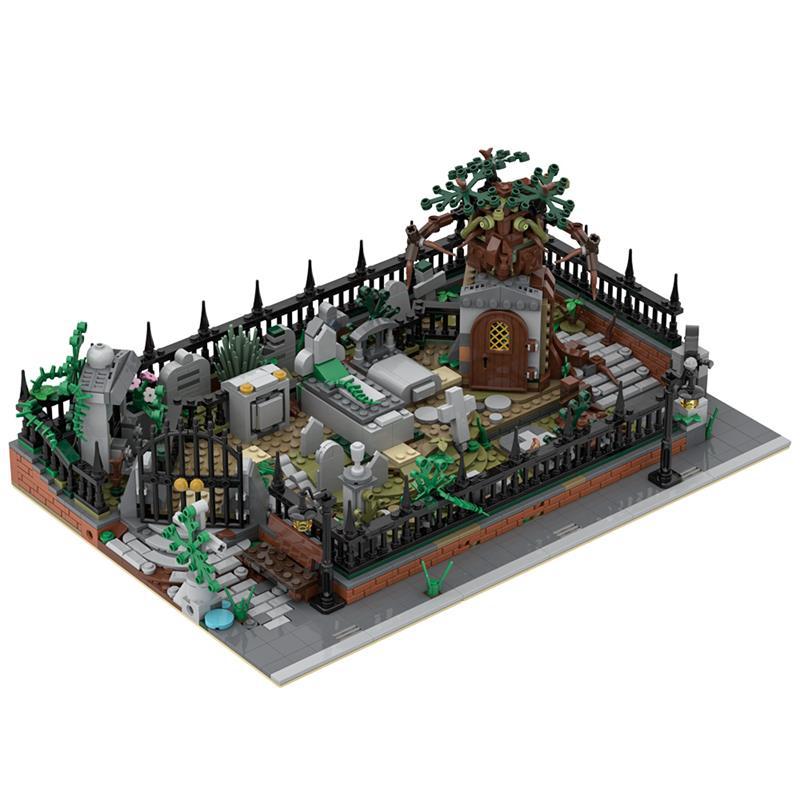 modular graveyard moc 70420 building set with hidden features - 2
