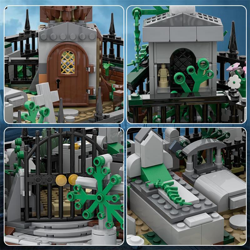 modular graveyard moc 70420 building set with hidden features - 6