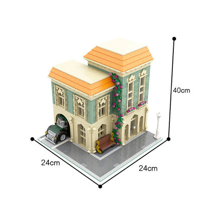 modular post office + delivery car building set | moc-57981 - 2