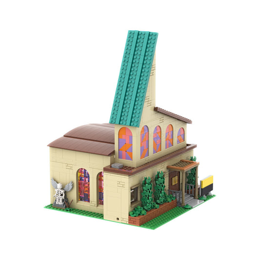 modular springfield church building set | moc-148028 - 3