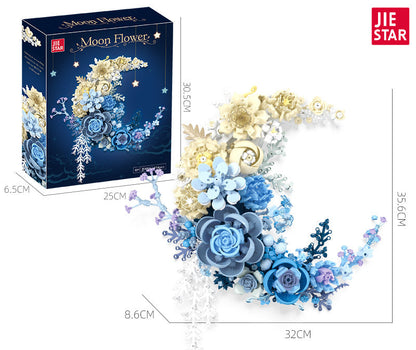 moon flower building kit - 934 pcs | jiestar 9094 - 5