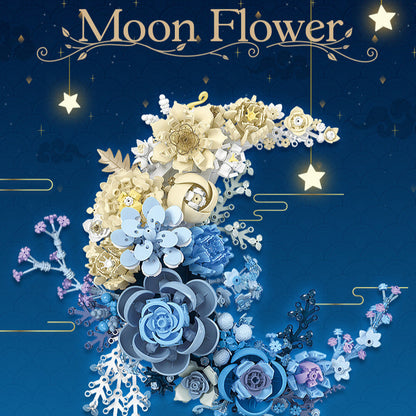 moon flower building kit - 934 pcs | jiestar 9094 - 7