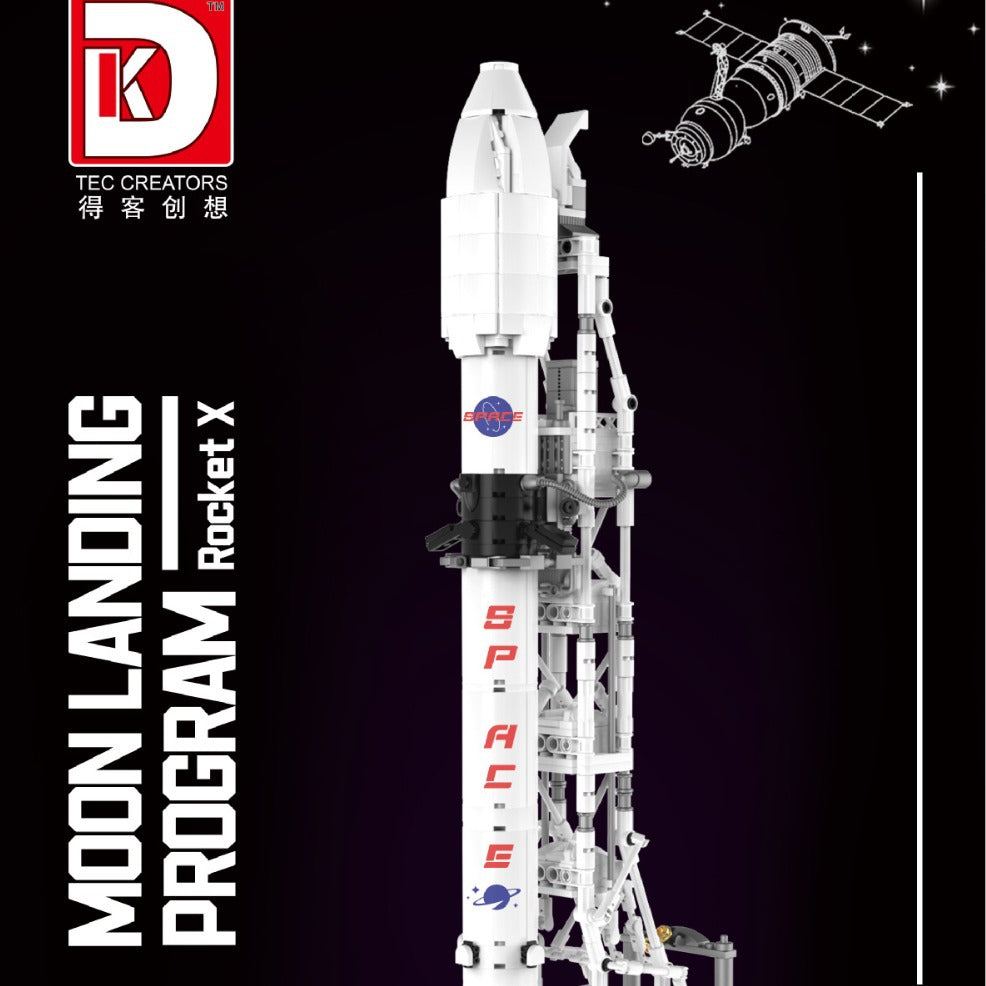 moon landing program rocket x - 869 pcs | dk 7006 - 1