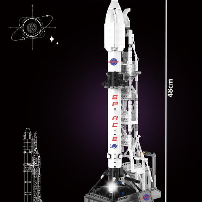 moon landing program rocket x - 869 pcs | dk 7006 - 2