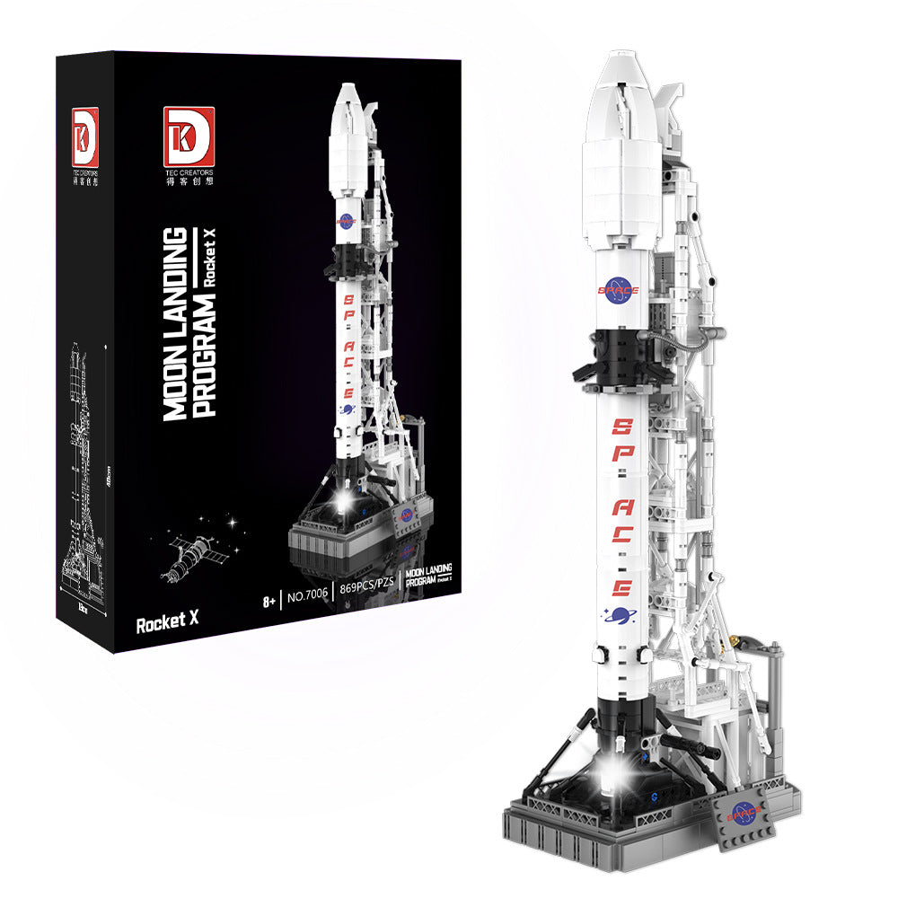 moon landing program rocket x - 869 pcs | dk 7006 - 5