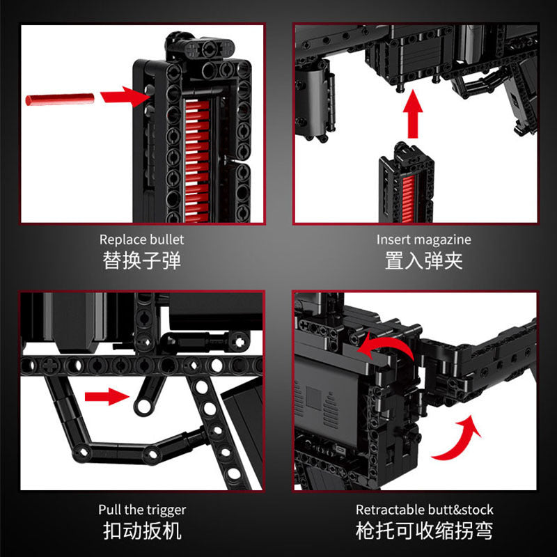 mp5 submachine gun can fire - 783 pcs | mouldking 14001 - 3