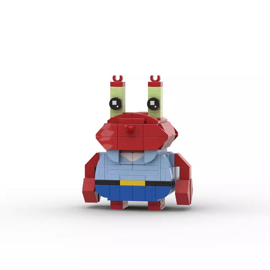 mr. krabs brickheadz building set | spongebob | lego-compatible - 2