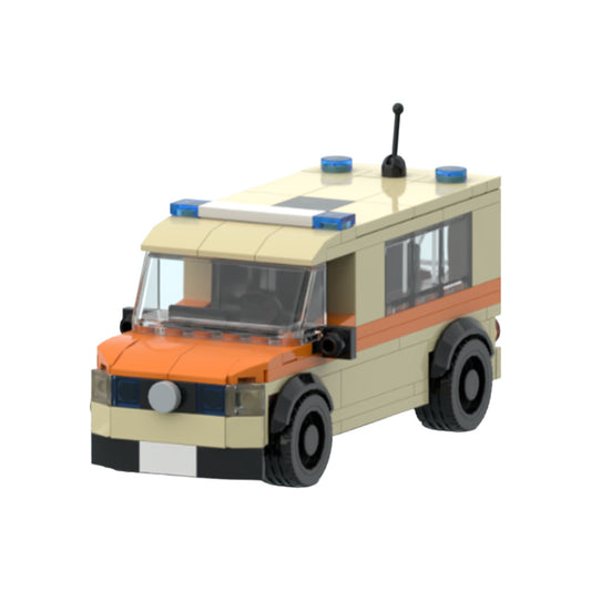 mtw drk rettungsdienst emergency car building set | moc-176657 - 1