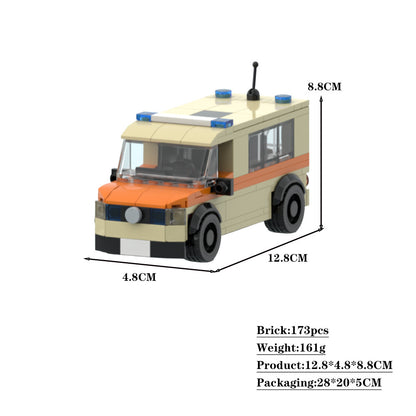 mtw drk rettungsdienst emergency car building set | moc-176657 - 2
