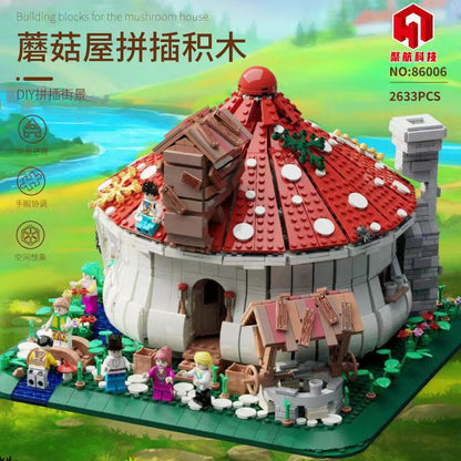 mushroom house building block set - juhang 86006 - 3