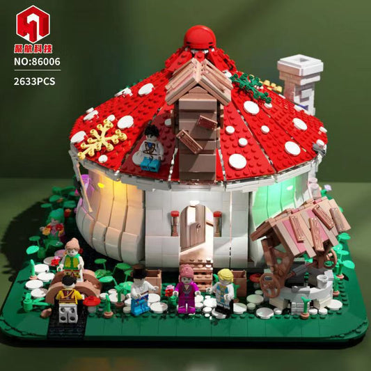 mushroom house building block set - juhang 86006 - 4