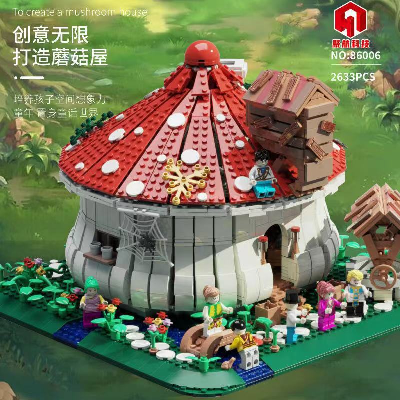 mushroom house building block set - juhang 86006 - 5